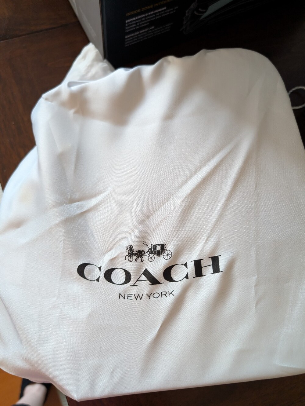 Coach Brown Signature Canvas Tote with Leather Trim - Picture 9 of 13